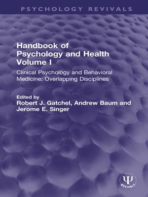 cover image of Handbook of Psychology and Health, Volume I